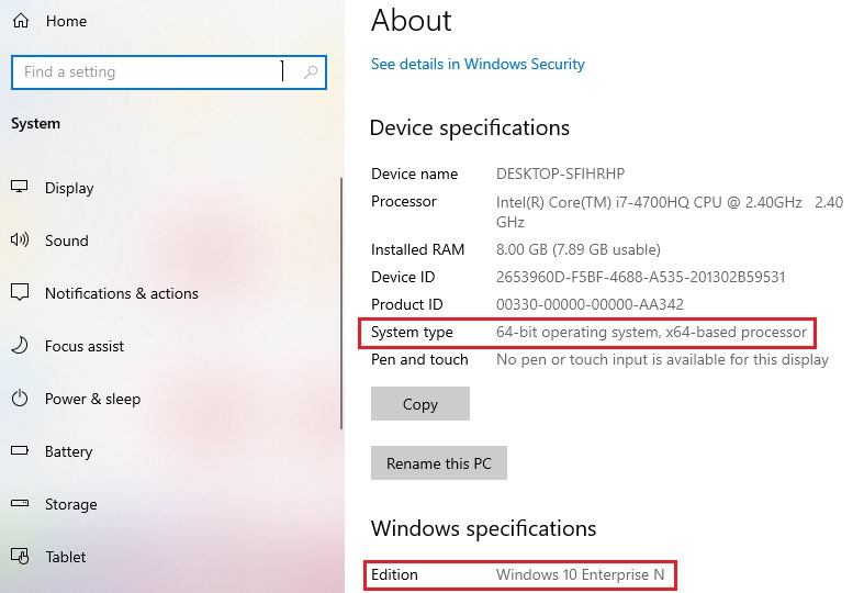 تشخیص 64 بیتی یا 32 بیتی ویندوز