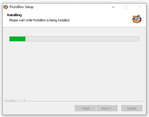 فرآیند نصب، در حال انجام