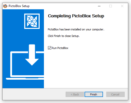 نصب نرم افزار پیکتوبلاکس به اتمام رسیده است